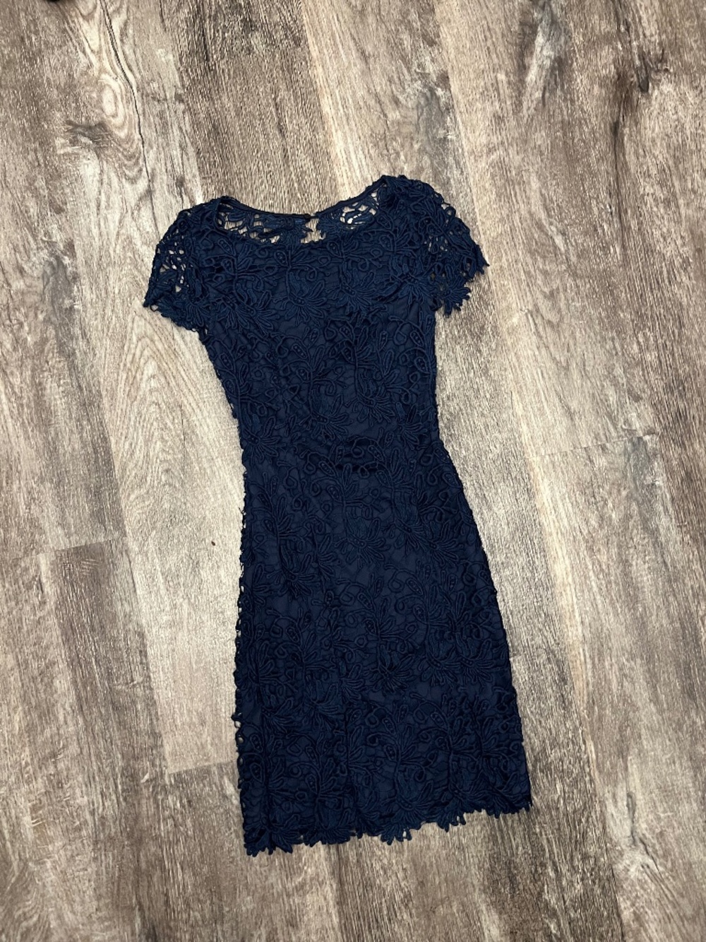 Lulus Navy Blue Lace Mini Dress